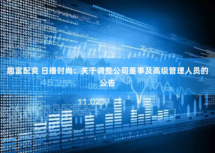 趣富配资 日播时尚：关于调整公司董事及高级管理人员的公告